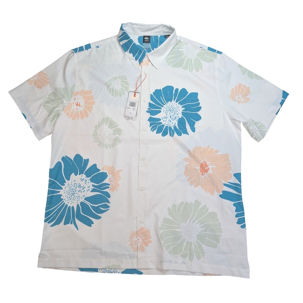 Quiksilver Waterman Kailua Cruiser Surf Shirt Mens XXL Floral UPF 50 NWT